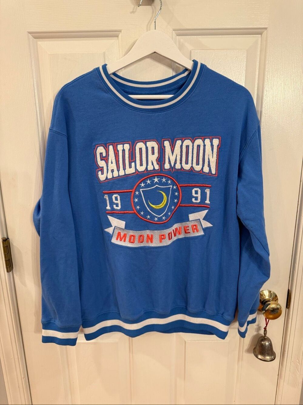 Sailor Moon Blue Moon Power Sweatshirt sz M EUC